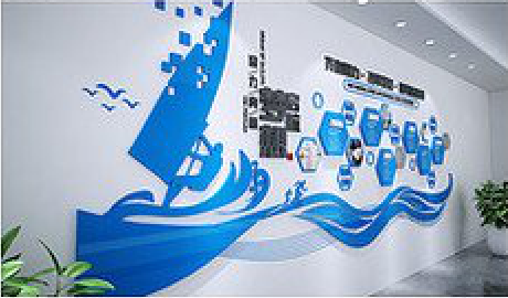 东至海浪主题文化墙如何设计？