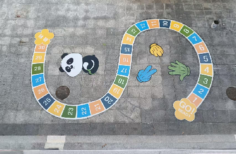 东至地面游戏彩绘