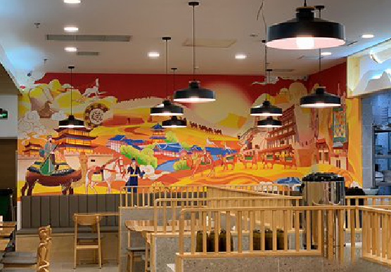 东至商业空间彩绘介绍。