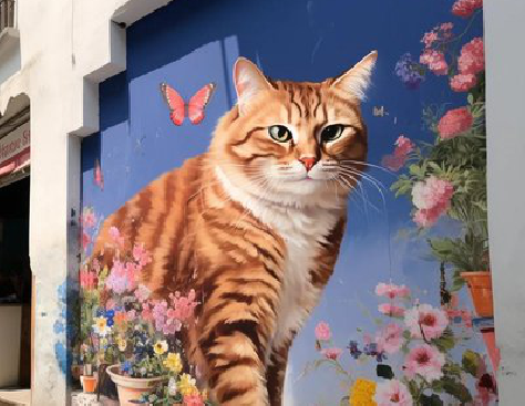 东至自己绘制有个性的手绘墙