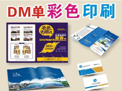 东至单页印刷，色彩搭配简单。
