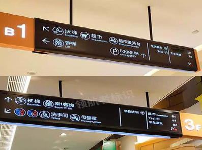 东至如何通过商场标识牌引导客流分布？